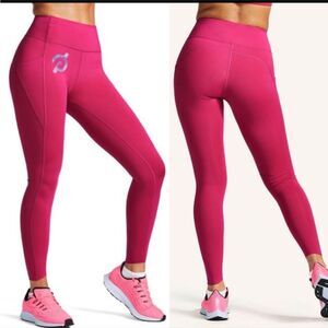 Peloton Move Tulip Hem Leggings Hot Pink Size Small Athletic Gym Legging